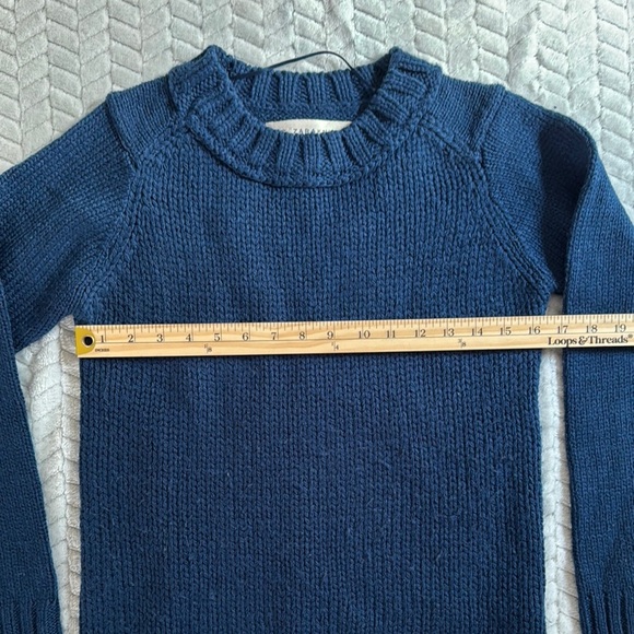 Zaraknit  Deep Blue Crew Neck Sweater Size S - Picture 4 of 7